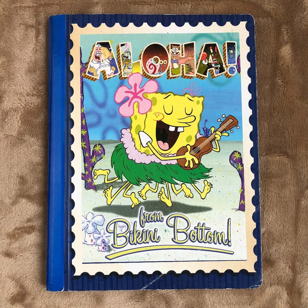 Nickelodeon Spongebob Squarepants Rare Aloha Notebook Hawaiian Tropical